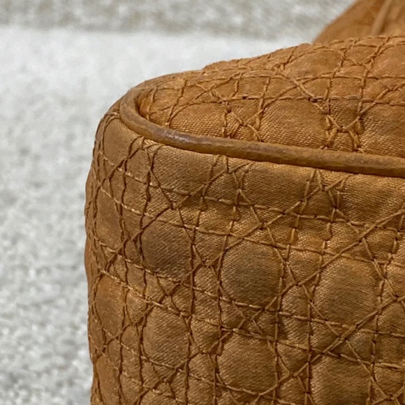 Authentic Pre-Owned Vintage Christian Dior Mustard Canvas Tote Bag - Picture 12 of 16